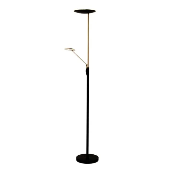 Cadiz uplight, svart/mässing 186cm
