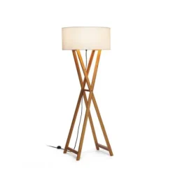 Cala P140 Golvlampa, ek/pärlvit