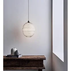 Caleo 1 Small taklampa, vit/brons 25cm