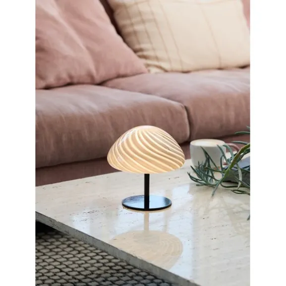 Candy Mini Mush bordslampa, glashuvud, metallfot Svart