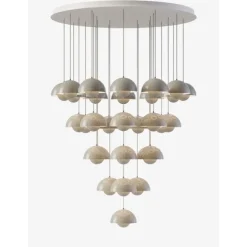 CANOPY Flowerpot Chandelier VP10 31 pendants Ø89 cm Matt White