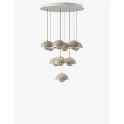CANOPY Flowerpot Chandelier VP1 10 pendants Ø77 cm Matt White