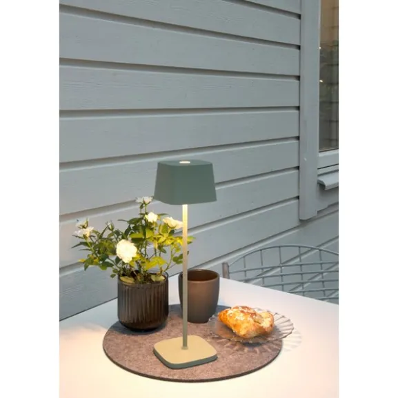 Capri bordslampa grön fyrkantig