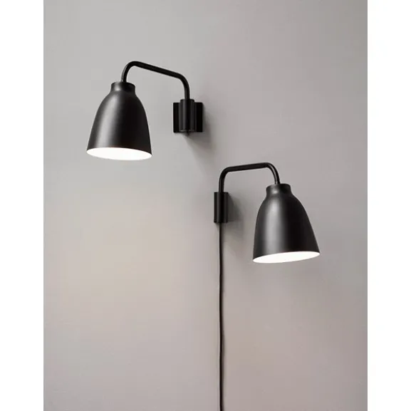 Caravaggio Read vägglampa, mattsvart 33,8cm