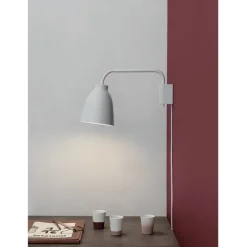 Caravaggio Read vägglampa, mattgrå 33,8cm