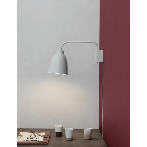 Caravaggio Read vägglampa, mattgrå 33,8cm