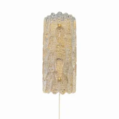 Carl Fagerlund vägglampa, mässing/glas 28cm