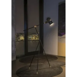 Carronade golvlampa, mattsvart 133cm