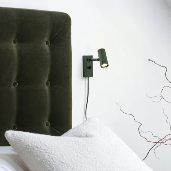 Cato vägglampa forest green/svart single