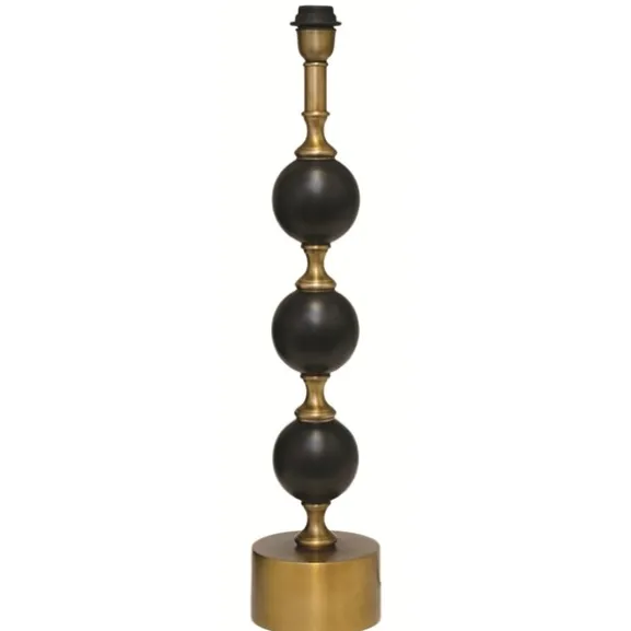 Charlotta Lampfot Hög Svart/antik mässing 14,5cm