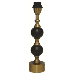 Charlotta Lampfot Låg Svart/antik mässing 8cm