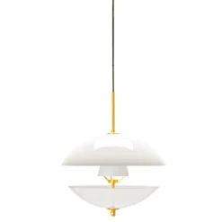 Clam pendel, vit/mässing Ø55cm