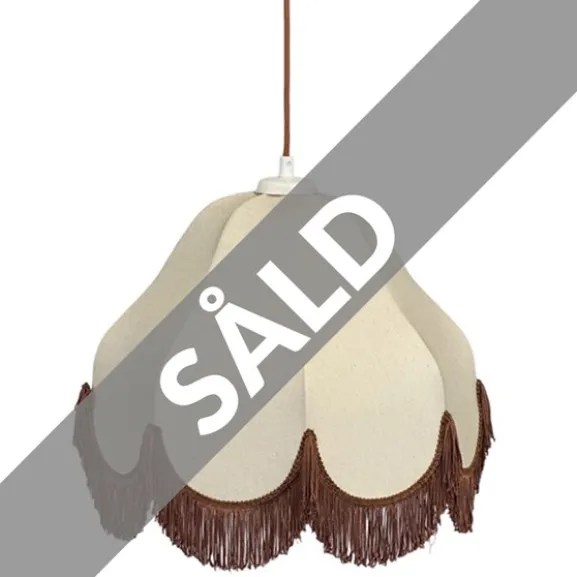 Clara taklampa, beige/brun
