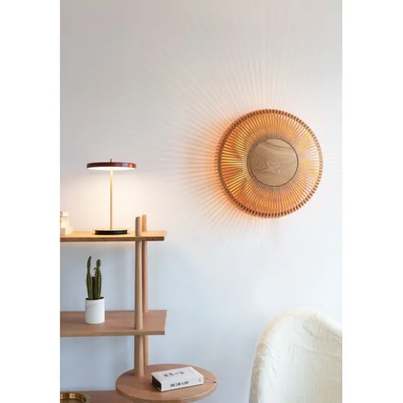 Clava Up vägglampa, ljus ek Ø49