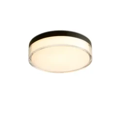 Clear akryl Ø23 cm 12W 2700 Kelvin Svart
