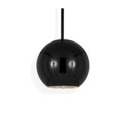 Copper Black Round pendel, svart 25cm