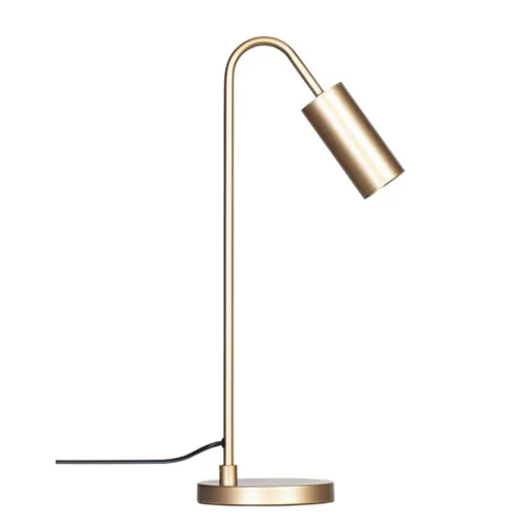 Curve bordlampa, Matt guld 51cm