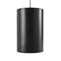 Cylinder Leather Pendel 20 cm, Black