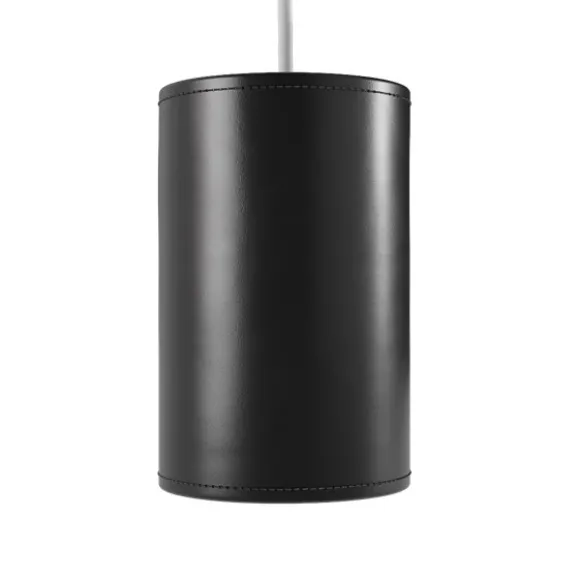 Cylinder Leather Pendel 20 cm, Black