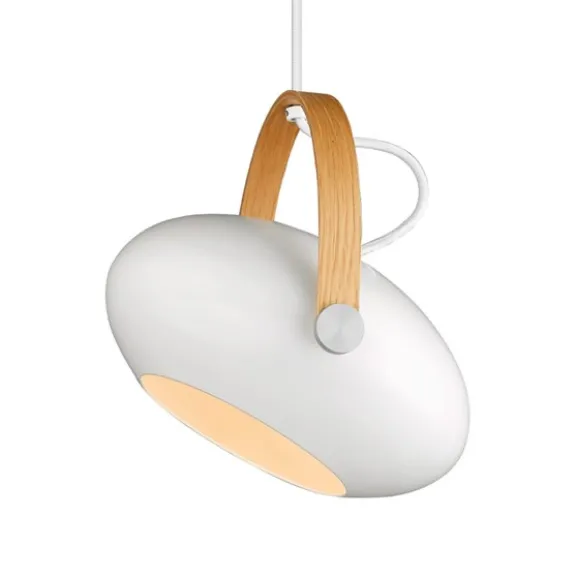 D.C Taklampa Ø26 E27, Vit / Ek