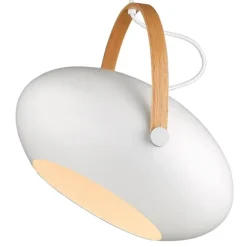 D.C Taklampa Ø40 E27, Vit / Ek