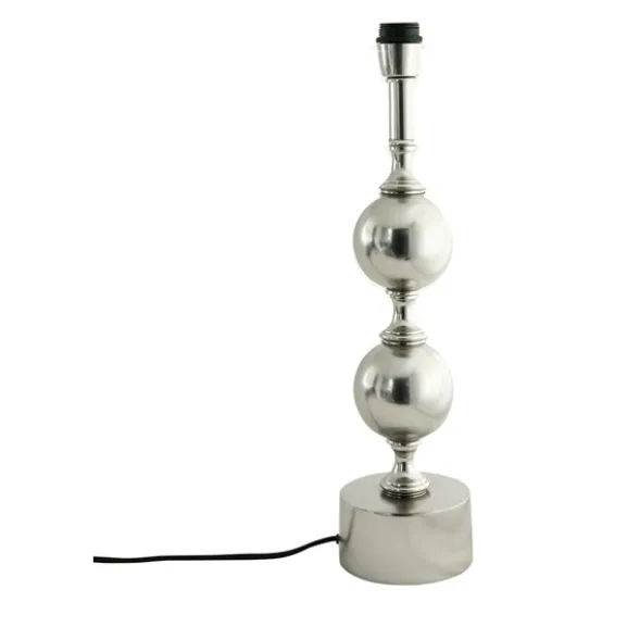 Deborah lampfot small, matt silver 35cm