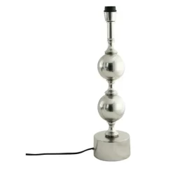 Deborah lampfot small, matt silver 35cm
