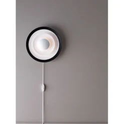 Diablo vägglampa LED, mattsvart/blankröd 30cm
