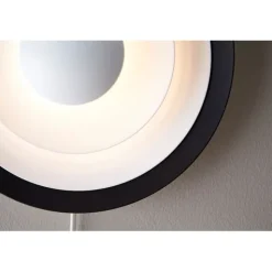 Diablo vägglampa LED, mattsvart/blankröd 30cm