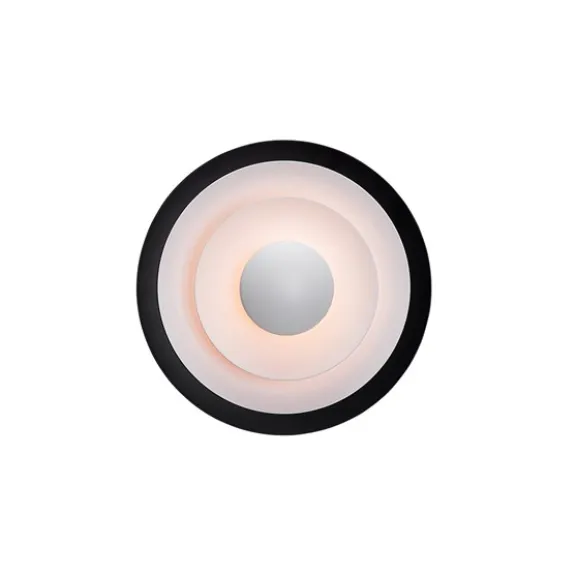 Diablo vägglampa LED, mattsvart/blankröd 30cm