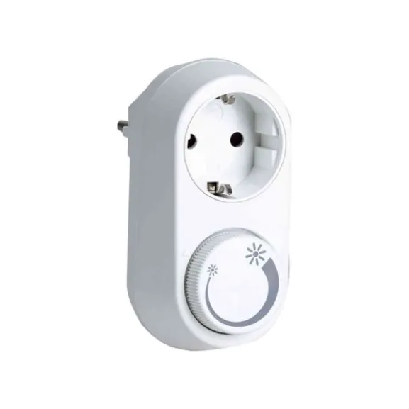 Dimmer för vägguttag, vit