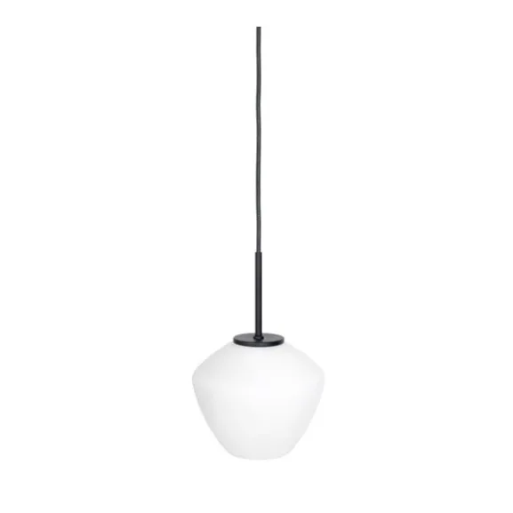 DK 1 taklampa, svart/opal 18cm