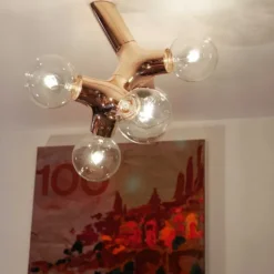 Dna double vägg- & taklampa, koppar