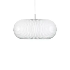 Donut pendel small, vit/stål 47cm