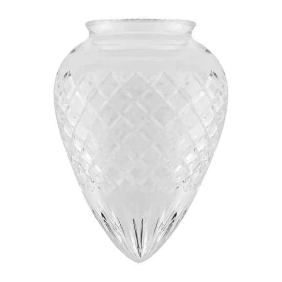 Droppskärm 80, klart rutslipat kristallglas 12cm