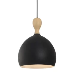 Dueodde pendel svart metall/trä Ø24cm
