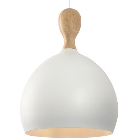 Dueodde pendel vit metall/trä Ø39cm