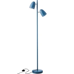 Dynamo Twin Floor Lamp , Matt Smoke Blue