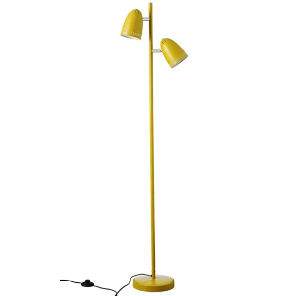 Dynamo Twin Floor Lamp , Matt Mustard