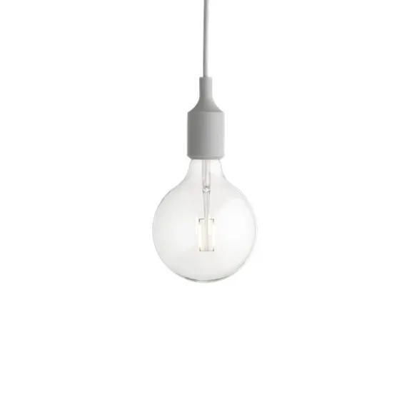 E27 Pendel LED takupphäng, ljusgrå