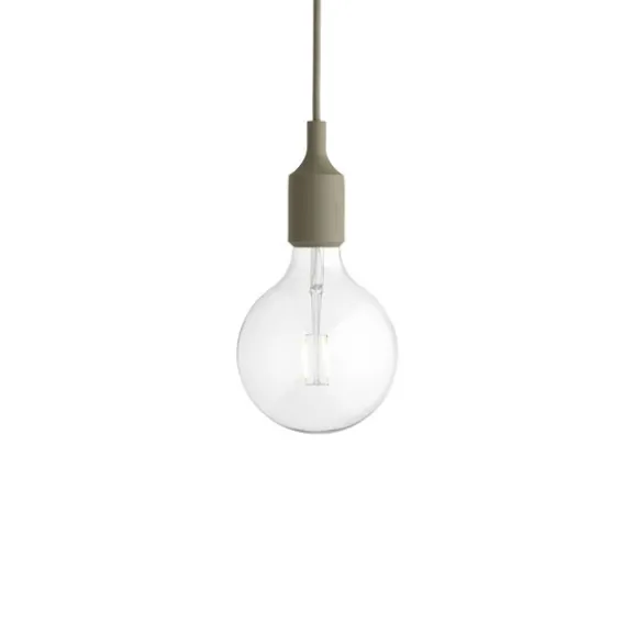 E27 Pendel LED takupphäng, Olive
