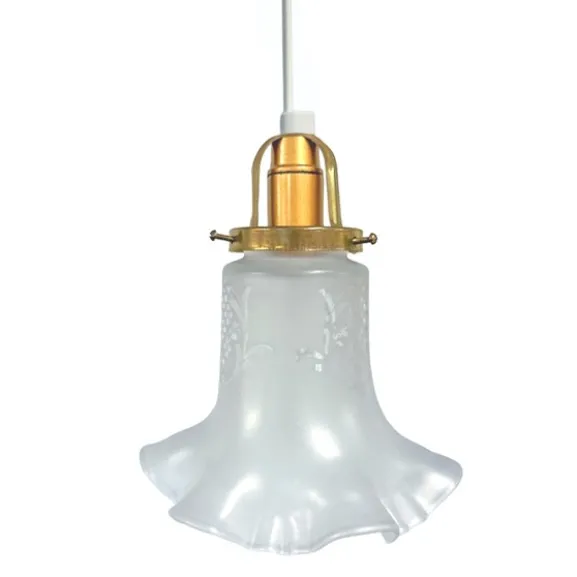 Ebba fönsterlampa klockskärm, frostat glas