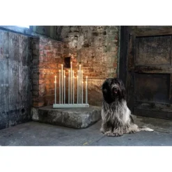 Elflugan Grande adventsljusstake, kritvit 58cm