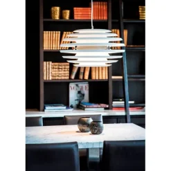 Ellipse pendel, mattvit/krom 50cm