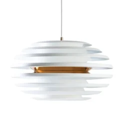Ellipse pendel, mattvit/mässing 50cm