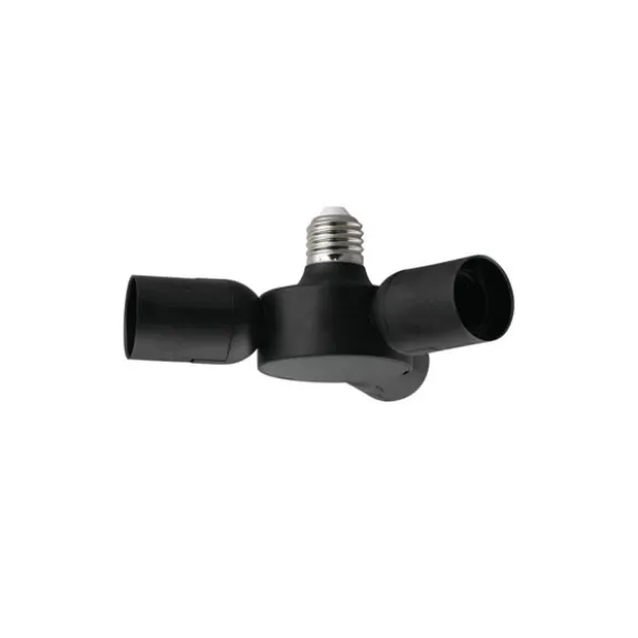 Eltillbehör E27x3 svart