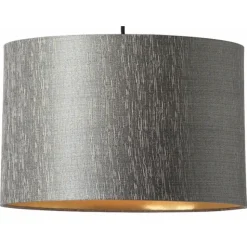 Erica lampskärm, grå/guld 40 cm