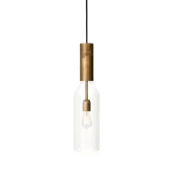 Fenomen taklampa small, råmässing/klar