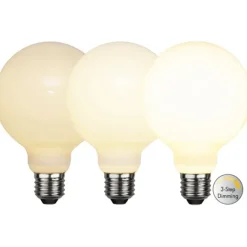 Filament-LED E27 glob opal 3-stegsdimmer, 7.5W(60W)