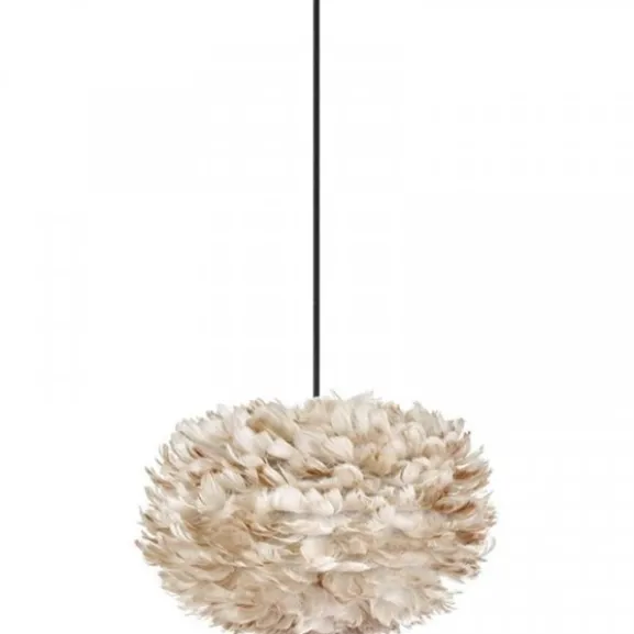 Fjäderlampa Eos medium, ljusbrun Ø 45 x 30 cm